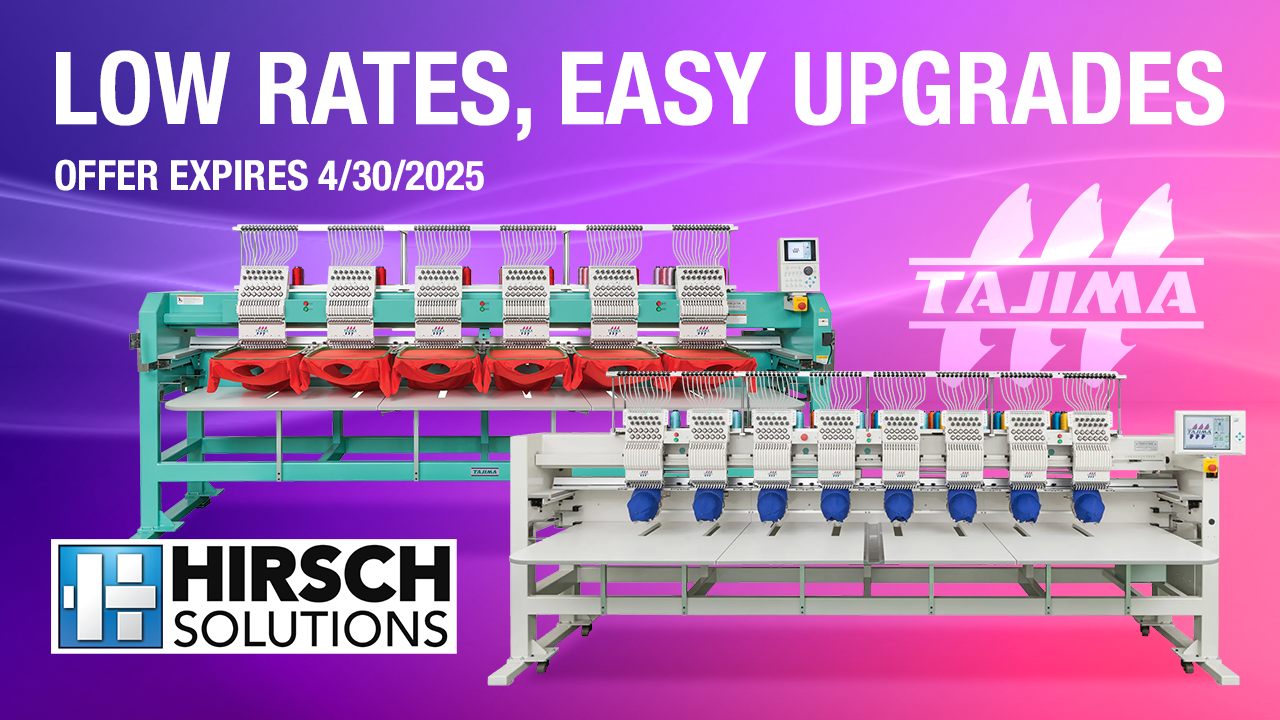 Lease-to-Own a Tajima Embroidery Machine with Rates as Low as 3.9%